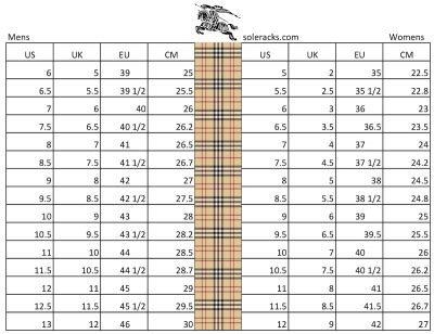 burberry size 36 in us|burberry size chart pdf.